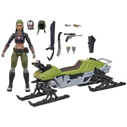 Figura de acción Hasbro G.I. Joe Classified Series Zanya con vehículo Chameleon y accesorios