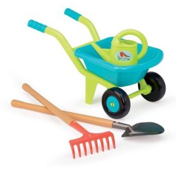 Carretilla de jardín ECOIFFIER 4338 para niños con pala, rastrillo y regadera
