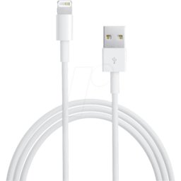 APPLE MUQW3ZM/A - Cable de sincronización y carga, USB-A -> Relámpago, 1,0 m, blan