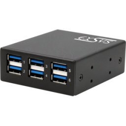 EXSYS 11246HMS - USB 3,2 6-Port Hub, 15kV ESD, ext. Interruptor selector de fuent