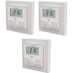 HOMEMATIC IP HMIP WTH-3-3 - Termostato de pared con sensor de humedad, 3 unidades