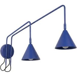 Aplique de pared Nox 2 azul ultramar con interruptor