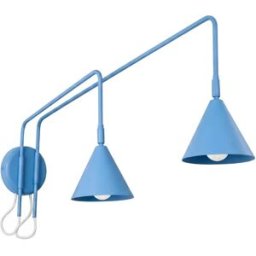 Aplique de pared Nox 2 azul claro con interruptor