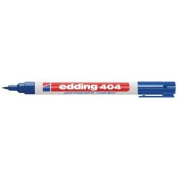 Marcador Permanente Edding 404 Punta Redonda Azul Blanco Plástico