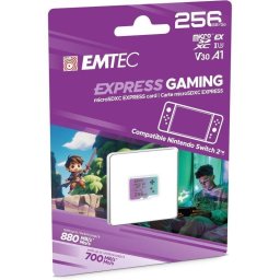 Tarjeta microSD Emtec mSD 256GB UHS-I U3 V30 A1 Express Gaming Nintendo Switch