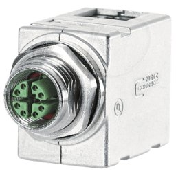 METZ CONNECT M12 KU8 911 - Conector hembra M12-RJ45, 8 polos, acodado