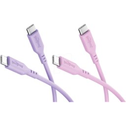 GOOBAY 81273 - Cable de sincronización y carga, USB-C, silicona, 1,5 m, púrpura