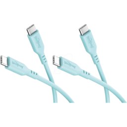 GOOBAY 81248 - Cable de sincronización y carga, USB-C, silicona, 1,5 m, turques