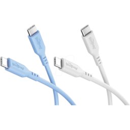 GOOBAY 81257 - Cable de sincronización y carga, USB-C, silicona, 1,5 m, azul y