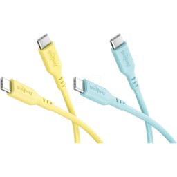 GOOBAY 81275 - Cable de sincronización y carga, USB-C, silicona, 1,5 m, amarill