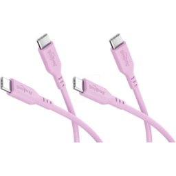 GOOBAY 81251 - Cable de sincronización y carga, USB-C, silicona, 1,5 m, rosa, C