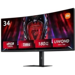 Monitor Gaming Curvo Xiaomi Curved Gaming Monitor G34WQi 34"/ WQHD/ 1ms/ 180Hz/ Negro