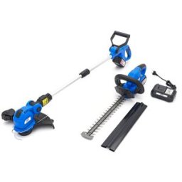 Conjunto de cortasetos y desbrozadora HBM 20V- 4.0Ah, incluyendo 2 baterías