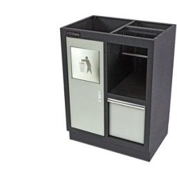 HBM Cubo de basura y soporte de papel para equipos de taller