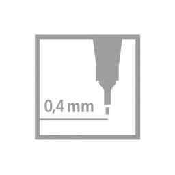 Rotulador punta fina stabilo punta de fibra 0,4mm estuche zebrui 20 unidades colores surtidos