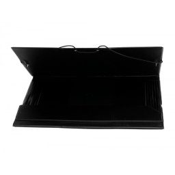 Carpeta liderpapel gomas tres solapas plastico folio color negro