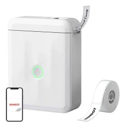 Impresora térmica Bluetooth Niimbot D110M portátil blanca con batería recargable