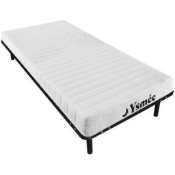 Unique Conjunto de somier de láminas + colchón de espuma de 7 zonas 25kg/m3 STELO KIDS 12 cm de grosor de MORGENGOLD - 90x190 cm
