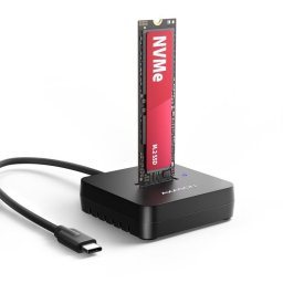 Base de conexión SSD M.2 Axagon ADSA-M2C11L USB 3.2 Gen 2 Type-C Negro