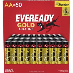 Baterías Eveready Gold AA Alcalinas 60 unidades