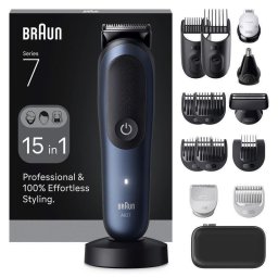 Cortadora de pelo Braun AIO7560 recargable carga rápida resistente al agua