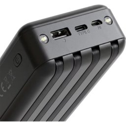Power Bank Solar Setty 20.000 mAh con cables integrados y linterna LED