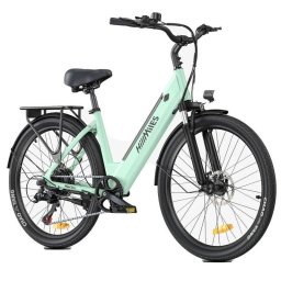 Bicicleta eléctrica HillMiles MileCity 1 Verde 26" Autonomía 100 km