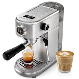 Cafetera espresso HiBREW H10B 1,3 L 20 bares programable LED acero inoxidable
