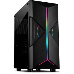 Caja PC Inter-Tech IT-3306 CAVY Torre ATX Negro Panel Acrílico RGB