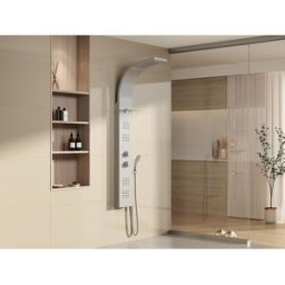 Unique Columna de ducha hidromasaje termostática - Plateado - Pr. 45 x Alt. 150 cm - JOSTA
