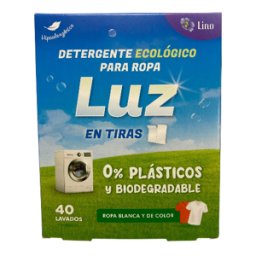 LUZ DETERGENTE DETERGENTE ECOLOGICO PARA ROPA EN TIRAS 40 LAVADOS
