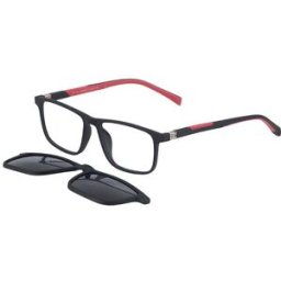Gafas Graduadas Beo Kids 656 C2 + Clip Solar Negro Rojo