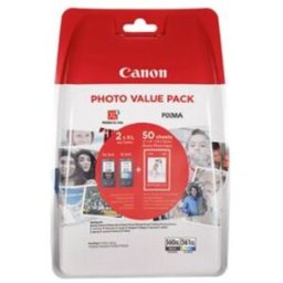Canon PG-560XL/ CL-561XL Pack negro + color + Papel foto