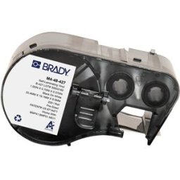 Brady M4-48-427 etiquetas de vinilo laminado negro sobre blanco/transparente 25,40 mm x 19,05 mm x 9,50 mm