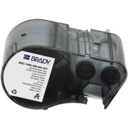 Brady M5C-1500-595-BK-WT cinta de vinilo blanco sobre negro 38,1 mm x 7,62 m