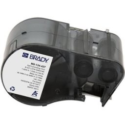 Brady M5-134-427 etiquetas de vinilo laminado negro sobre blanco/transparente 38,1 mm x 44,45 mm x 12,7 mm