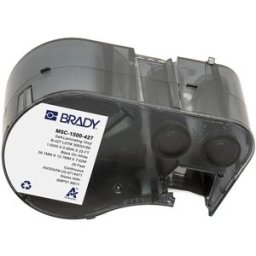 Brady M5C-1500-427 cinta de vinilo laminado negro sobre blanco/transparente 38,1 mm x 7,62 m x 12,7 mm