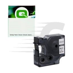 Q-Nomic 45811 (S0720910) cinta poliéster blanco sobre negro 19mm