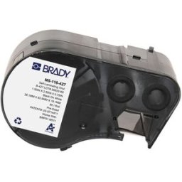 Brady M5-116-427 etiquetas de vinilo laminado negro sobre blanco/transparente 63,5 mm x 38,1 mm x 19,05 mm