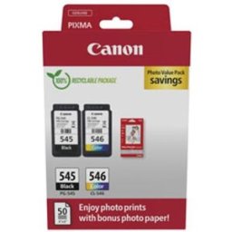 Canon PG-545/CL-546/GP-501 Multipack cartuchos y papel