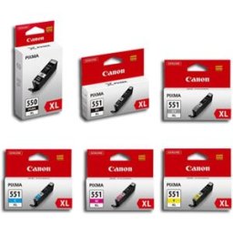 Canon pack cartuchos PGI550 XL + CLI551 XL (6 Cartuchos de tinta)