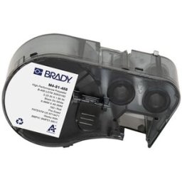 Brady M4-81-488 etiquetas de poliéster negro sobre blanco 6,35 mm x 48,26 mm