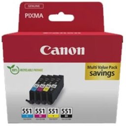 Canon CLI-551 multipack 4 colores CLI-551 (BK/C/M/Y)