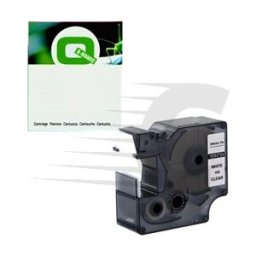 Q-Nomic 53720 (S0721000) cinta poliéster blanco sobre transparente 24mm