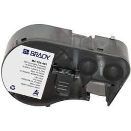 Brady M4-124-461 etiquetas de poliéster laminado negro sobre blanco/transparente 12,7 mm x 41,91 mm x 19,05 mm