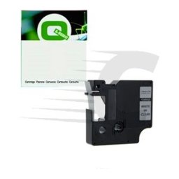 Q-Nomic 45020 (S0720600) cinta plástica blanco sobre transparente 12mm
