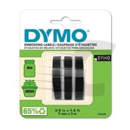 Dymo S0847730 cinta 3D blanco sobre negro 9mm (x3)