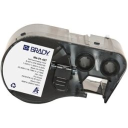 Brady M4-91-427 etiquetas de vinilo laminado negro sobre blanco/transparente 25,4 mm x 38,1 mm x 12,7 mm