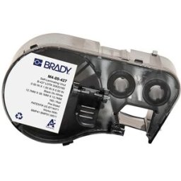 Brady M4-89-427 etiquetas de vinilo laminado negro sobre blanco/transparente 38,1 mm x 12,7 mm x 12,7 mm