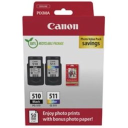Canon PG-510/CL-511/GP-501 Multipack cartuchos y papel